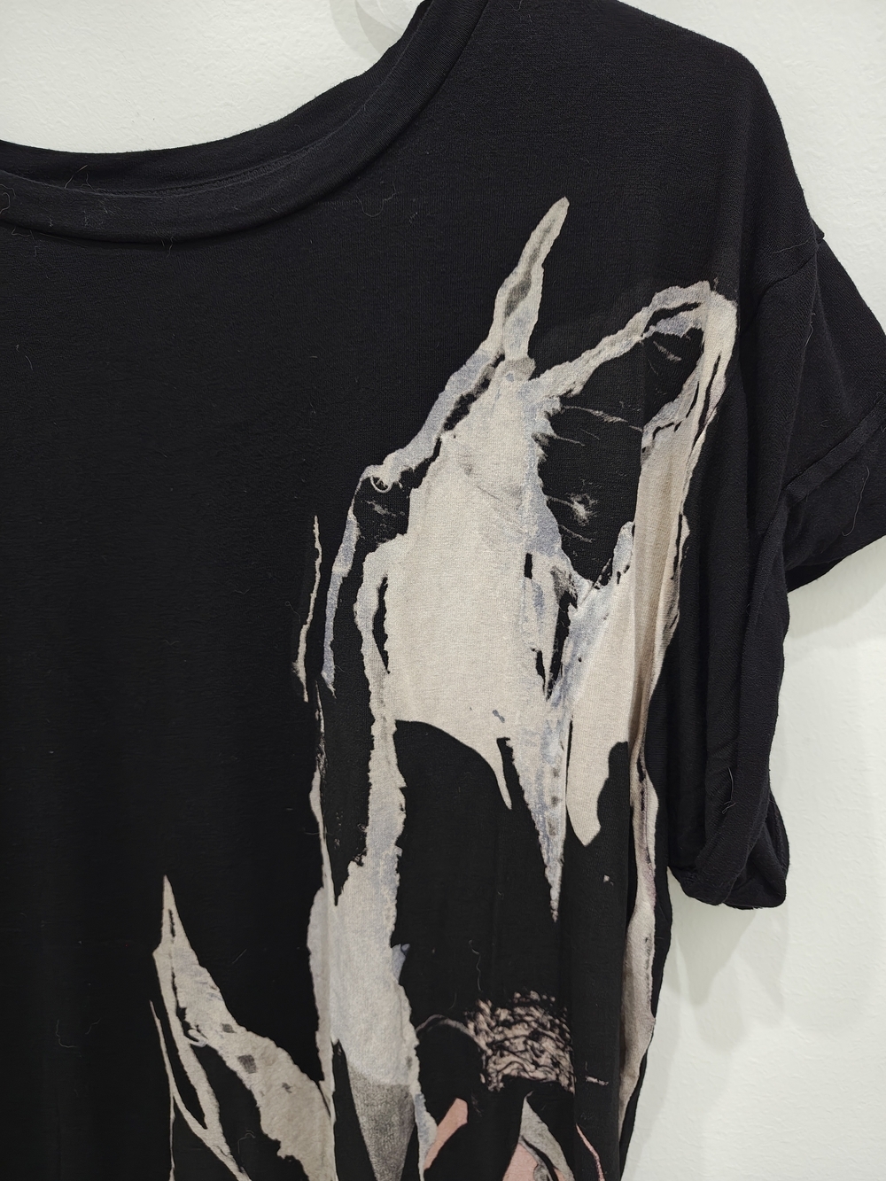 All Saints Black Crew Neck Tunic Top Size XS - Picture 3 of 5